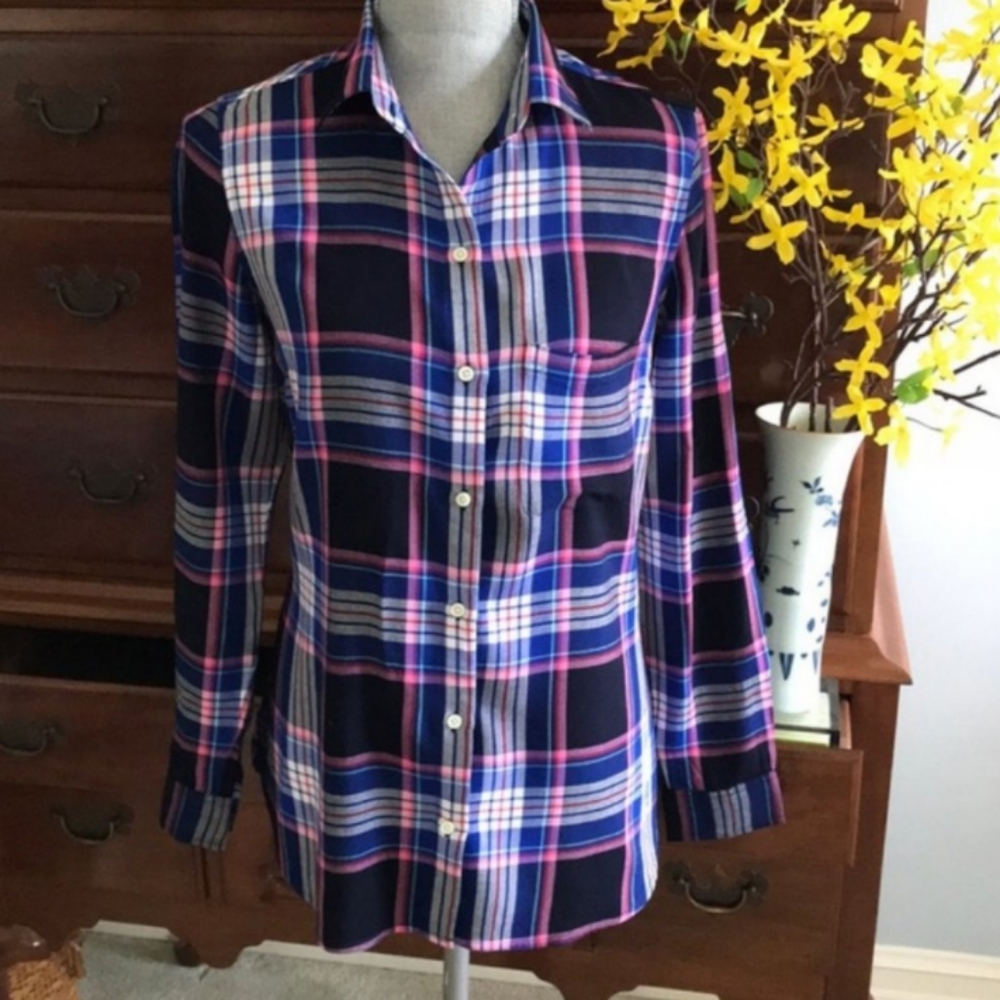 Old Navy Plaid Flannel Shirt Size Small